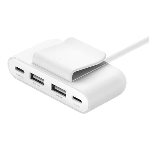 4-PORT USB SPLITTER 2XUSB-C/2XUSB-A MAX. 30W 2M CABLE WHITE