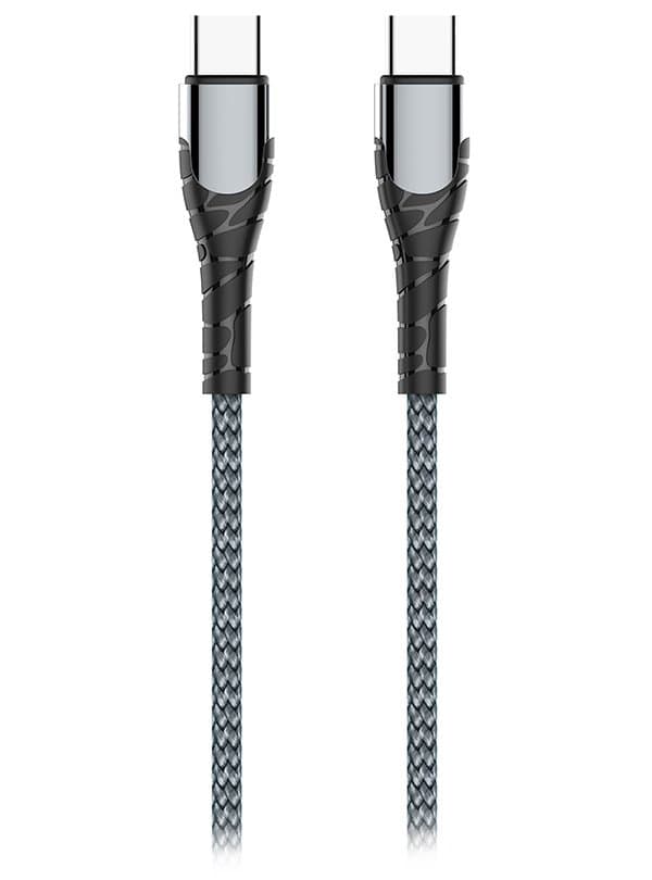 Colorway Datový Kabel USB-C/ USB-C/ 3A/ Fast Charging 65W/ 2m/ Šedivý