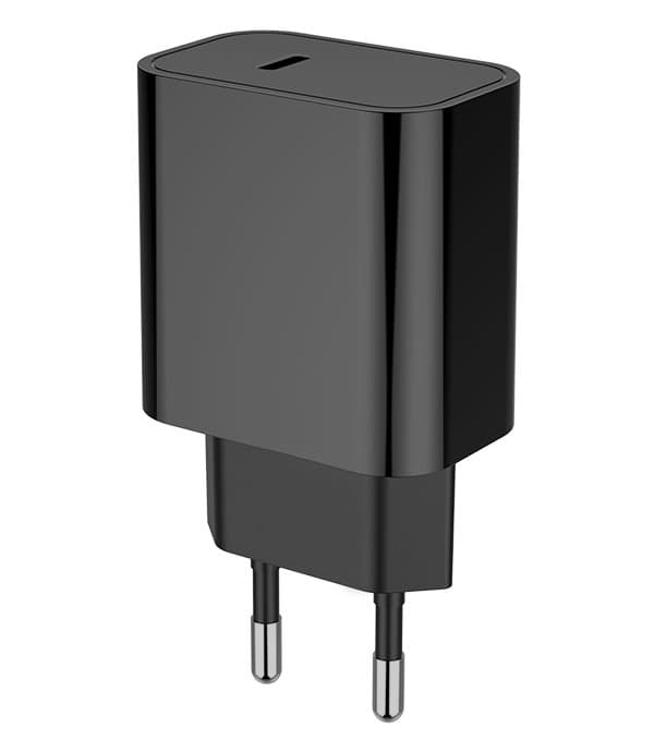 COLORWAY 1x USB-C/ síťová nabíječka/ 20W/ 100V-240V/ Černá