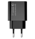 Miniatyrbillede 5 af 6: COLORWAY 1x USB-C/ síťová nabíječka/ 20W/ 100V-240V/ Černá