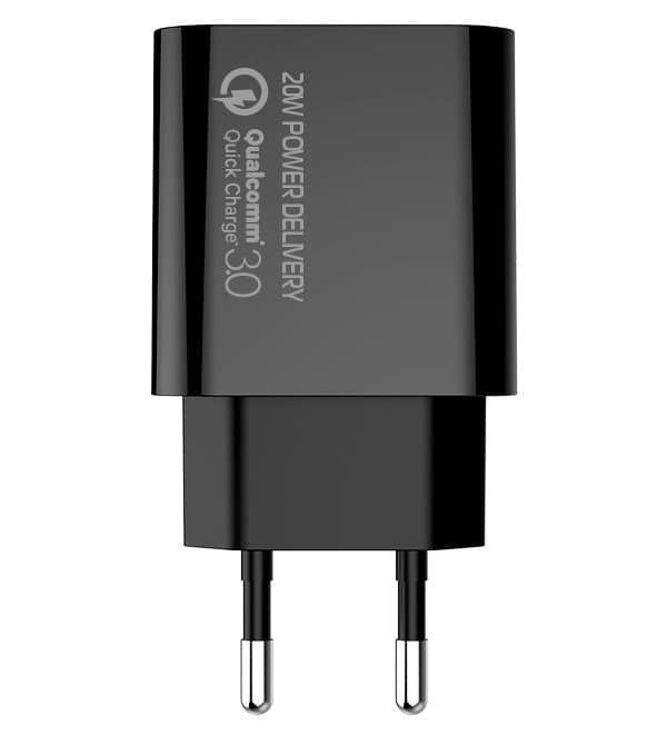 COLORWAY 1x USB-C/ síťová nabíječka/ 20W/ 100V-240V/ Černá