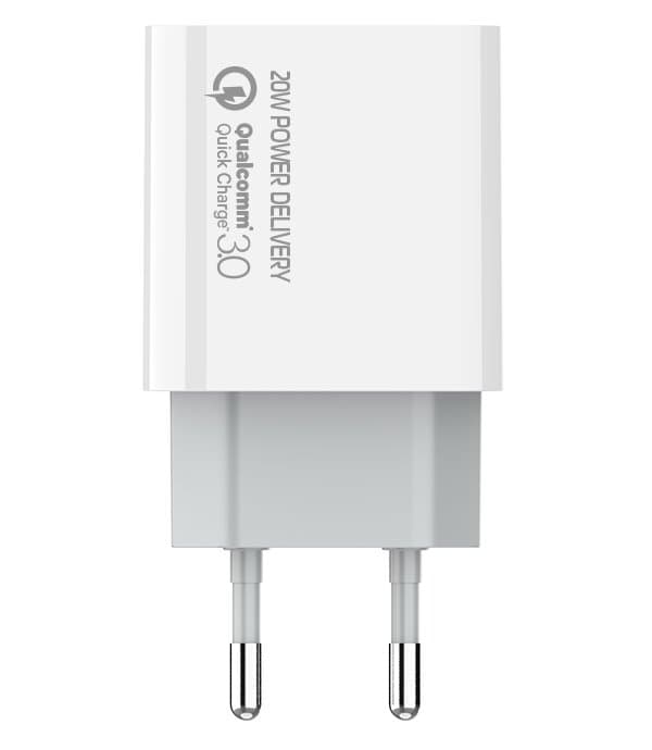 COLORWAY 1x USB-C/ síťová nabíječka/ 20W/ 100V-240V/ Bílá