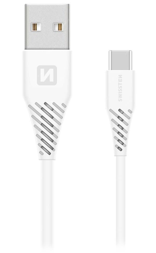 Swissten Datový Kabel Usb / Usb-C Bílý 1,5 M (9Mm)