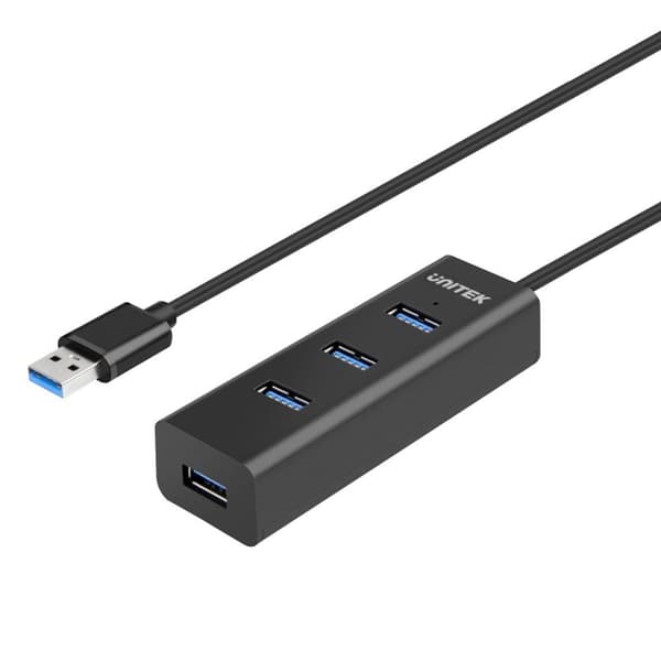 UNITEK Y-3089 gränssnittshubb USB 3.2 Gen 1 (3.1 Gen 1) Typ-A 5000 Mbit/s Svart