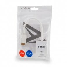 Savio CL-27B videokabeladapter HDMI Type A (Standard) VGA (D-Sub) Hvid