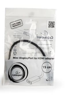 Gembird A-MDPM-HDMIF-02 videokabeladapter Mini DisplayPort HDMI Typ A (Standard) Svart