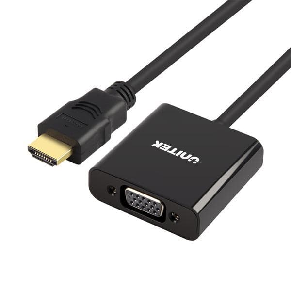 UNITEK Y-6333 interfacekort/adapter 3,5 mm, VGA Sort