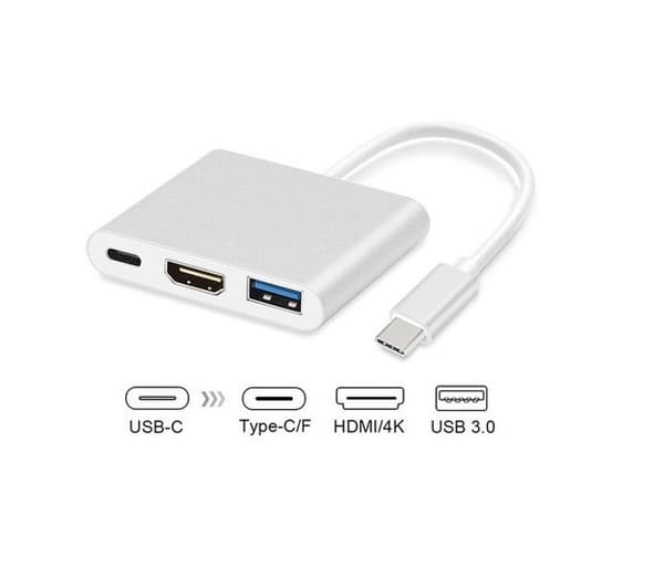 Maclean MCTV-840 USB-grafikadapter 4096 x 2304 pixlar Silver