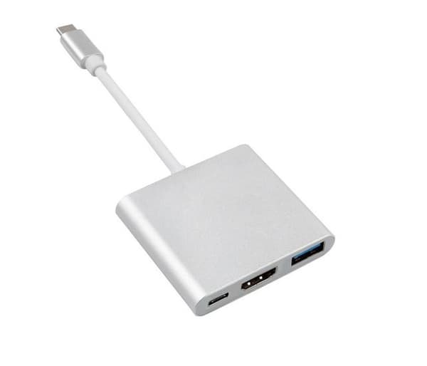 Maclean MCTV-840 USB-grafikadapter 4096 x 2304 pixlar Silver Silver
