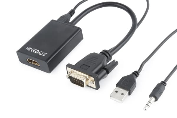 Gembird A-VGA-HDMI-01 videokaapelisovitin 0,15 m HDMI Type A (Standard) VGA (D-Sub) Musta