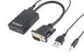 Miniatyrbild 3 av 4: Gembird A-VGA-HDMI-01 videokabeladapter 0,15 m HDMI Typ A (Standard) VGA (D-Sub) Svart