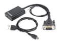 Miniatyrbild 1 av 4: Gembird A-VGA-HDMI-01 videokabeladapter 0,15 m HDMI Typ A (Standard) VGA (D-Sub) Svart