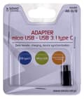 Miniatyrbild 3 av 3: Savio AK-31 / B kabelgränssnitt/könsadapter Micro USB USB 3.1 Typ C Svart
