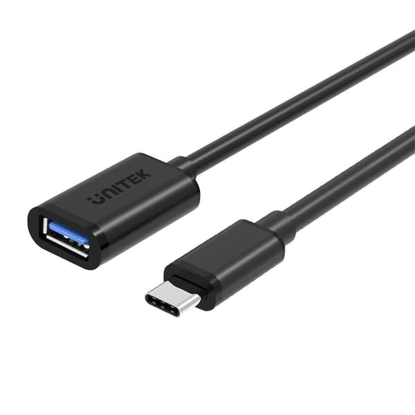 UNITEK Y-C476BK USB-kabel 0,2 m USB 3.2 Gen 1 (3.1 Gen 1) USB C USB A Svart