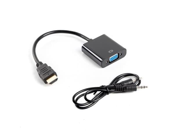 Lanberg AD-0017-BK videokaapelisovitin 0,2 m VGA (D-Sub) HDMI Type A (Standard) Musta