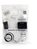 Miniatyrbillede 2 af 2: Gembird A-DPM-VGAF-02 videokabeladapter 0,15 m VGA (D-Sub) DisplayPort Sort