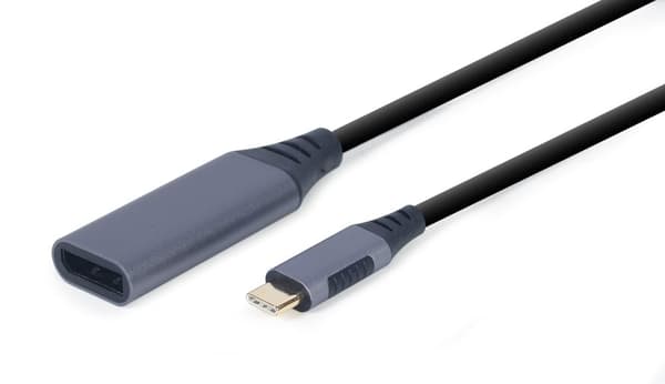 Cablexpert A-USB3C-DPF-01 videokaapelisovitin 0,15 m USB Type-C DisplayPort Harmaa