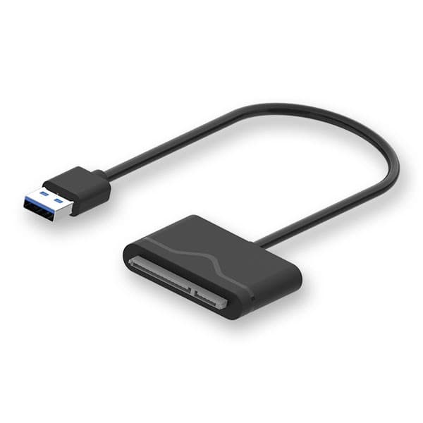 SAVIO AK-39 USB 3.0 - SATA III adapter til 3,5"/2,5" drev med strømforsyning Sort