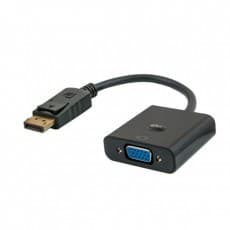 Savio CL-90 videokabeladapter 0,2 m DisplayPort VGA (D-Sub) Sort