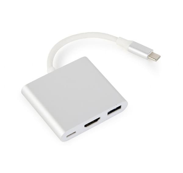 Gembird A-CM-HDMIF-02-SV USB-grafikadapter Sølv Sølv