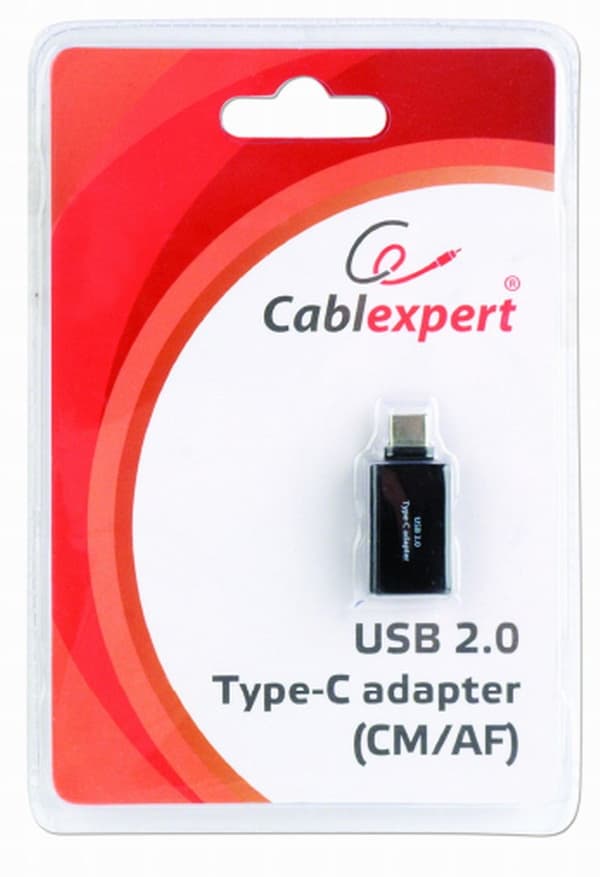 Gembird A-USB2-CMAF-01 kaapeli sukupuolenvaihtaja USB Type-C USB Type-A musta