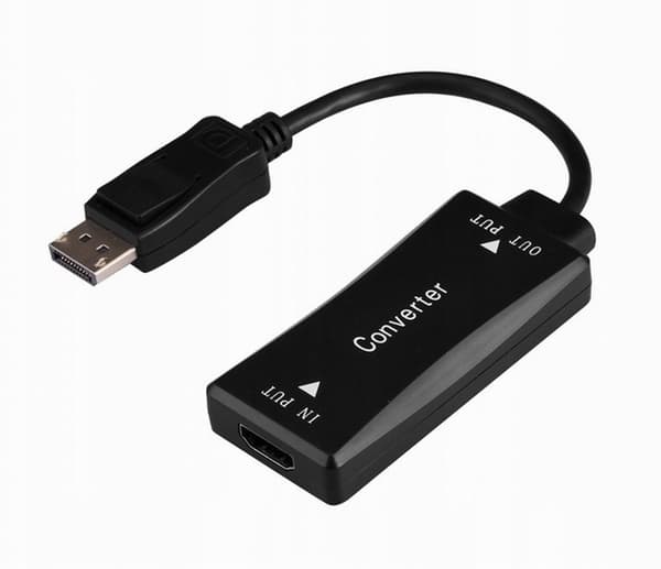 Gembird A-HDMIF30-DPM-01 Active 4K 30Hz HDMI naaras ja uros DisplayPort-sovitinkaapeli, 0,15 m, musta