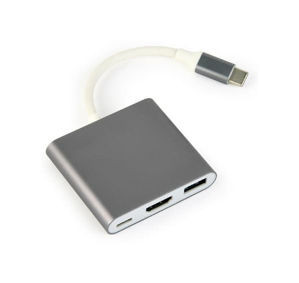 Gembird A-CM-HDMIF-02-SG USB-grafikadapter 3840 x 2160 pixels Grå Grå
