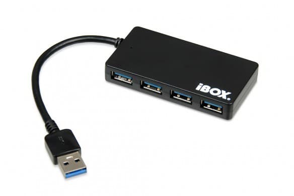 iBox IUH3F56 gränssnittshubb USB 3.2 Gen 1 (3.1 Gen 1) Typ-A 5000 Mbit/s Svart
