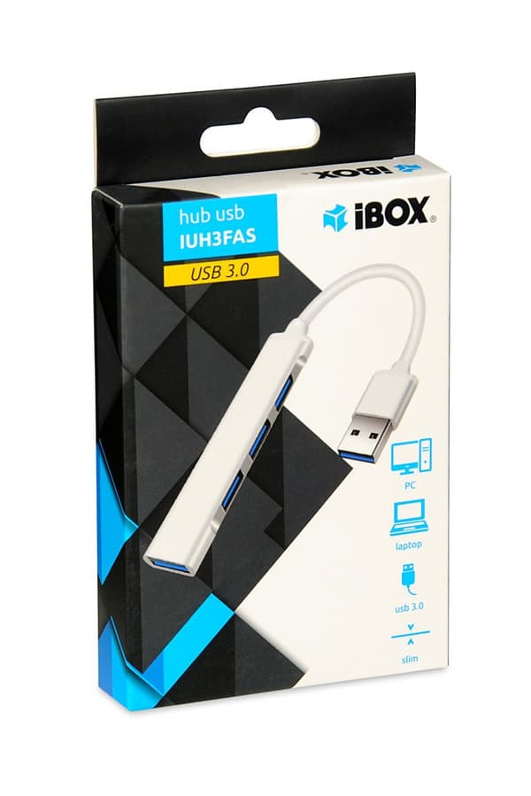 iBOX USB HUB 1x USB 3.0 + 3x USB 2.0