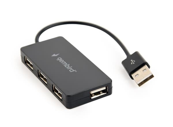 Gembird UHB-U2P4-04 gränssnittshubb USB 2.0 480 Mbit/s Svart
