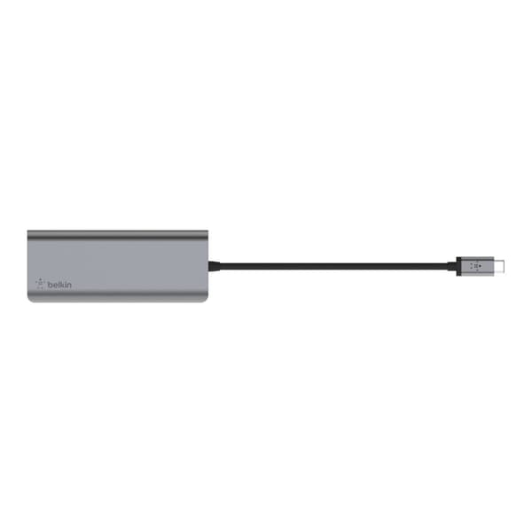 Belkin AVC008BTSGY kannettavan tietokoneen telakka/porttitoistin USB 3.2 Gen 1 (3.1 Gen 1) Type-C musta, harmaa