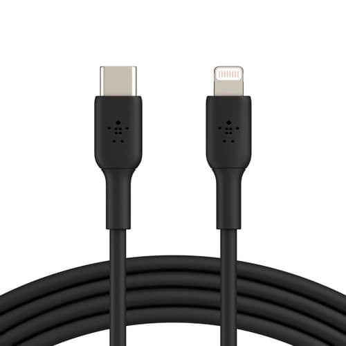 LIGHTNING/USB-C CABLE/PVC MFI 1M BLACK