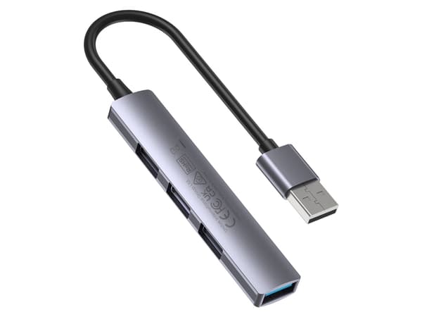 Unitek - Hubb - 4-i-1 USB-A - 1 x SuperSpeed USB 3.0 + 3 x USB 2.0 - skrivbordsmodell