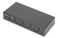 Miniatyrbild 2 av 5: DIGITUS - Hubb - industrilinje - 4 x SuperSpeed USB 3.0 - skrivbordsmodell, DIN-skenmonterbar, väggmonterbar - DC