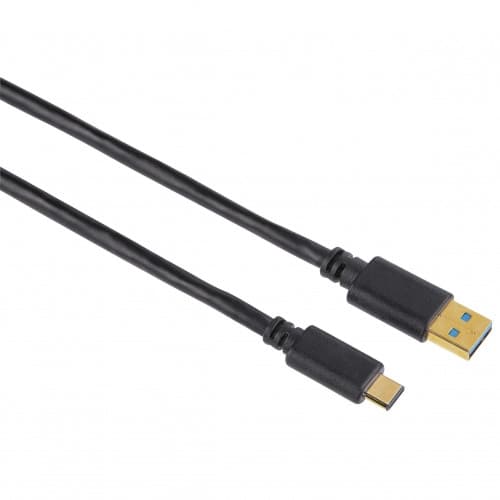 Kabel USB-C-USB-A 3.1 Hane-Hane Guld Svart 1.8m