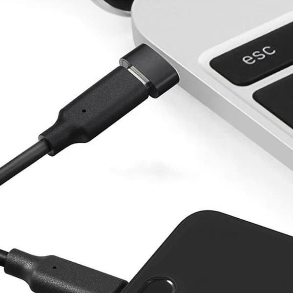 INF USB-C–USB 2.0 -sovitin Tummanharmaa