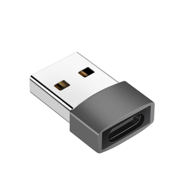 INF USB-C–USB 2.0 -sovitin Tummanharmaa
