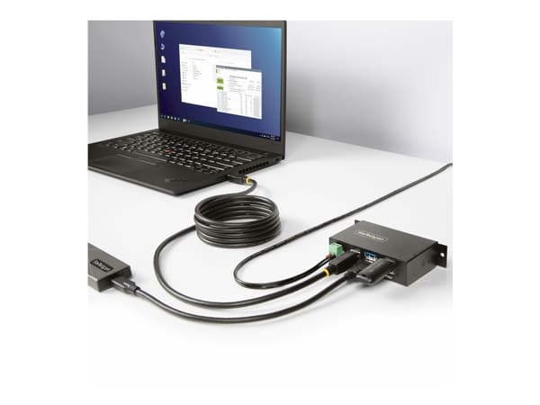 StarTech.com 4-Port Managed USB Hub with 4x USB-A, Heavy Duty with Metal Industrial Housing, ESD & Surge Protection, Wall/Desk/Din-Rail Mountable, US