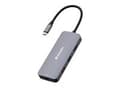 Miniatyrbild 1 av 5: Verbatim CMH 09 - Hubb - 1 x HDMI + 2 x USB-C 3.2 Gen 2 + 3 x USB 3.2 Gen 1 + 1 x 1 Gigabit Ethernet - skrivbordsmodell
