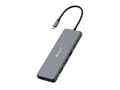 Miniatyrbild 3 av 5: Verbatim CMH 13 - Hubb - 2 x HDMI + 2 x USB-C (strömleverans) + 3 x USB-A 3.2 Gen 1 + 1 x DisplayPort - skrivbordsmodell