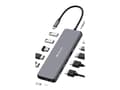Miniatyrbild 4 av 5: Verbatim CMH 13 - Hubb - 2 x HDMI + 2 x USB-C (strömleverans) + 3 x USB-A 3.2 Gen 1 + 1 x DisplayPort - skrivbordsmodell