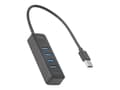 Miniatyrbild 3 av 5: DELTACO - Hubb - 4 x USB - skrivbordsmodell