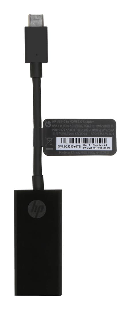 HP 2PC54AA gränssnittskort/adapter HDMI Svart
