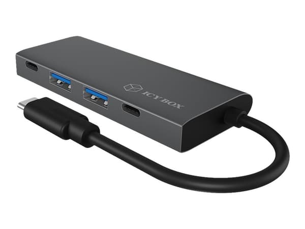 ICY BOX IB-HUB1428-C31 - Hubb - 2 x USB 3.1 Gen 2 + 2 x USB-C - skrivbordsmodell