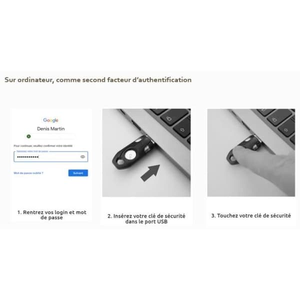Säkerhets-USB-nyckel - Winkeo - FIDO2 - Lösenordsfri autentisering - Anti-phishing - Made in France