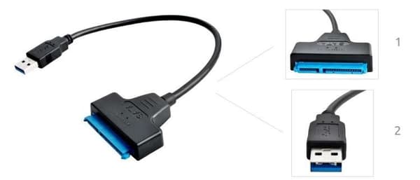 USB 3.0 til SATA 3 Adapter