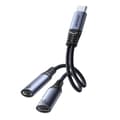 Miniatyrbild 1 av 2: Joyroom USB-Adapter USB-C till 2x USB-C - Laddning och ljud