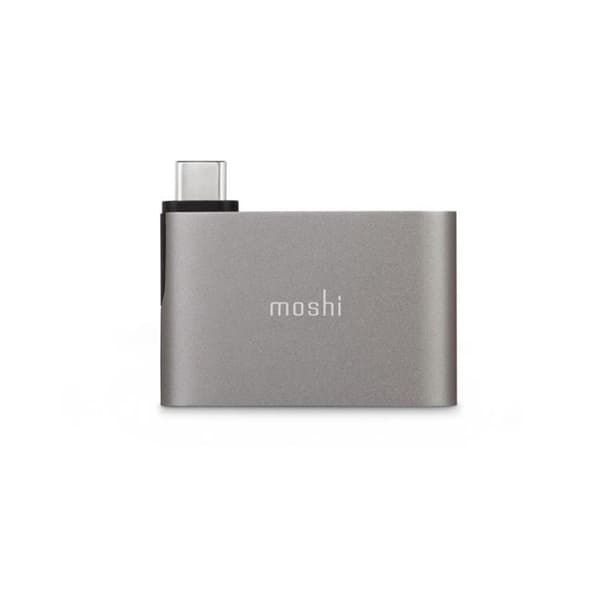 Moshi USB-C Till Dubbell-A Adapter - Grå