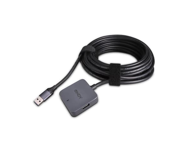 Lindy 43388, USB 3.2 Gen 1 (3.1 Gen 1) Type-A, USB 3.2 Gen 1 (3.1 Gen 1) Type-A, USB 3.2 Gen 1 (3.1 Gen 1) Type-C, 5000 Mbit/s, Svart, Grå, Gjuten al