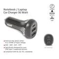 Miniatyrbillede 2 af 6: CLUB3D USB biloplader 1xUSB C 2xUSB A 36W 12/24V detailhandel (CAC-1921)